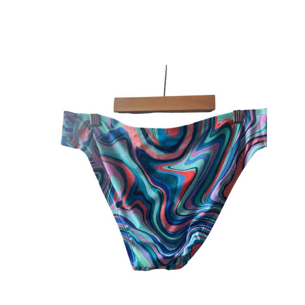 La Blanca Women’s 12 Multicolor Crystal Cove Side Shirred Hipster Bikini Swim - Picture 4 of 6